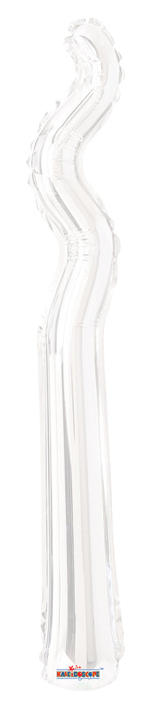 14" Airfill Only Airfill Only Kurly Zig Zag White Gellibean Balloon