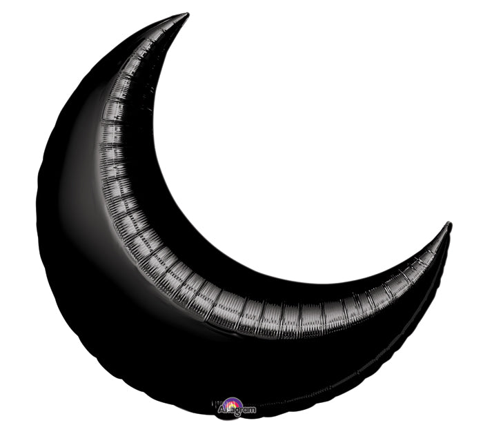 26" Black Crescent Moon Balloon