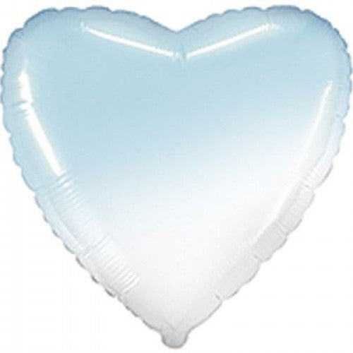 18" Heart Baby Gradient Blue Foil Balloon