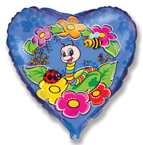 18" Worm and Bugs Mylar Balloon