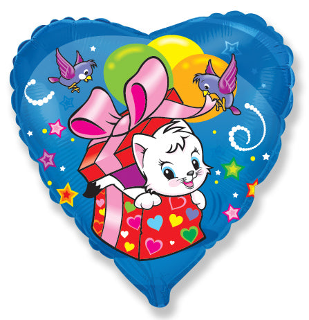 18" Surprise Cat Mylar Balloon