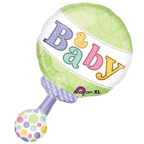 31" Tiny Bundle Rattle Mylar Balloon