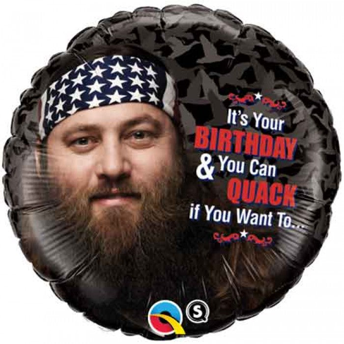 18" Duck Dynasty Birthday Quack Foil Balloon