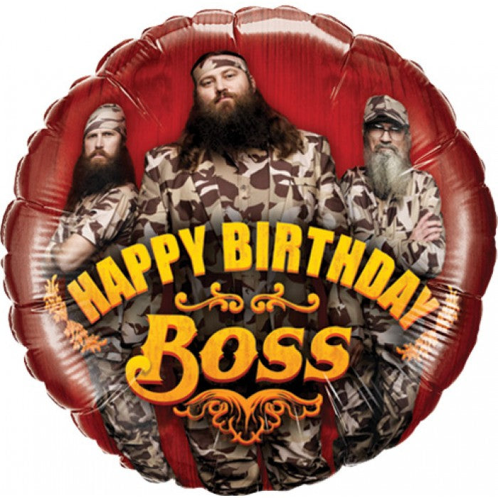 18" Duck Dynasty Happy Birthday Boss Foil Balloon
