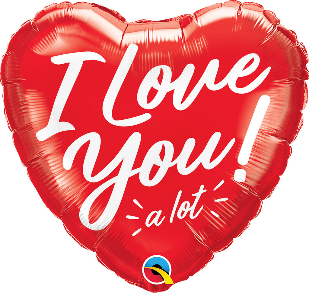 18" Heart I Love You A Lot Foil Balloon