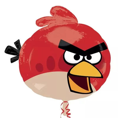 21″ Red Angry Birds Street Treat foil balloon shaped like the red Angry Birds character.
