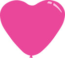 11" Deco Fuchsia Decomex Heart Shaped Latex Balloons (100 Per Bag)