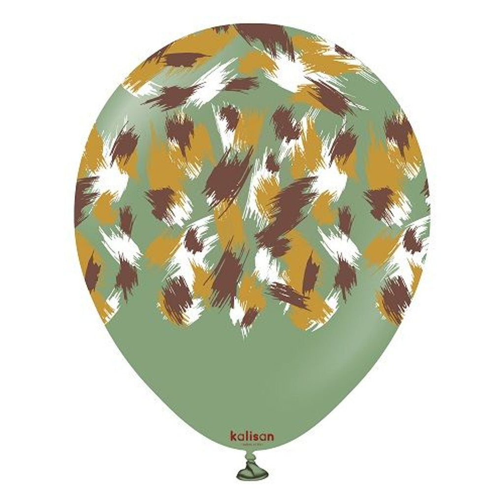 12" Kalisan Latex Balloons Safari Savanna Eucalyptus (25 Count)