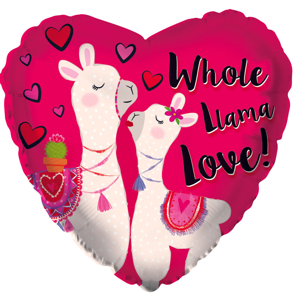 17" Whole Llama Love Foil Balloon