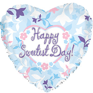 18" Sweetest Day Blue Balloon