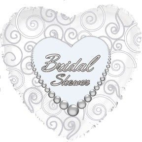 17" Bridal Shower Pearls Wishes Packaged Balloon