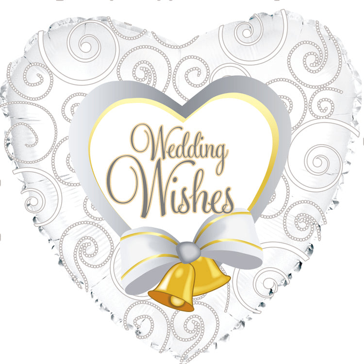 18" Wedding Wishes Pearls Balloon