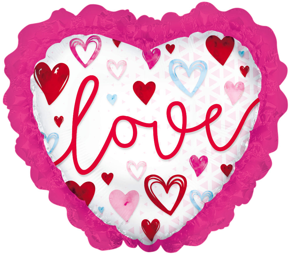 10.5" Airfill Only Watercolor Love Balloon