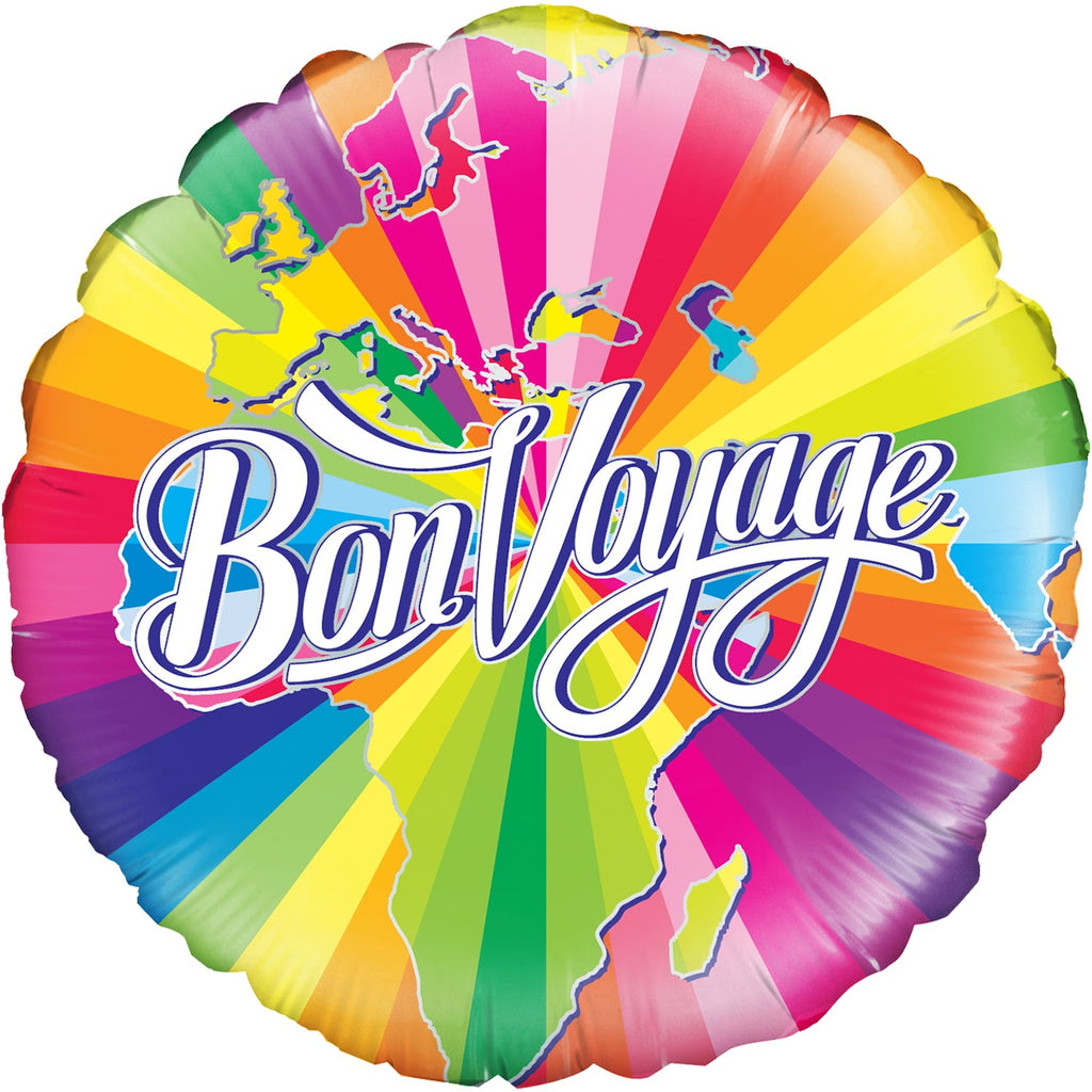 18" Bon Voyage Oaktree Foil Balloon
