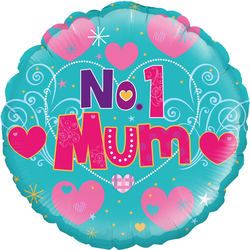 18" Number 1 Mum Oaktree Foil Balloon