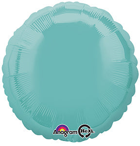 18" Robins Egg Blue Decorator Circle Anagram Brand Balloon