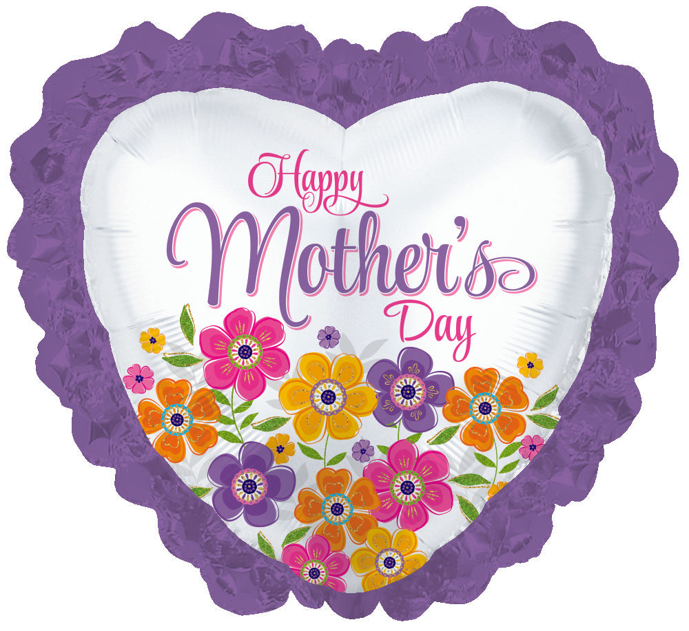 32" Happy Mother's Day Daisy Pop With Lace Foil Balloon