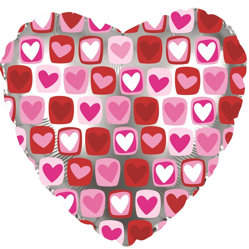 4.5" Airfill Only Heart Block Foil Balloon
