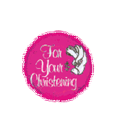 9" Airfill Only Pink Christening Dove Balloon