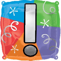 18" Designer Square Exclamation Point Balloon
