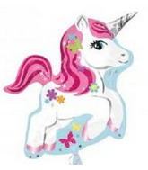 21" Unicorn Shaped Mylar Balloon
