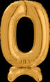 25" Number Standup 0 Gold Foil Balloon