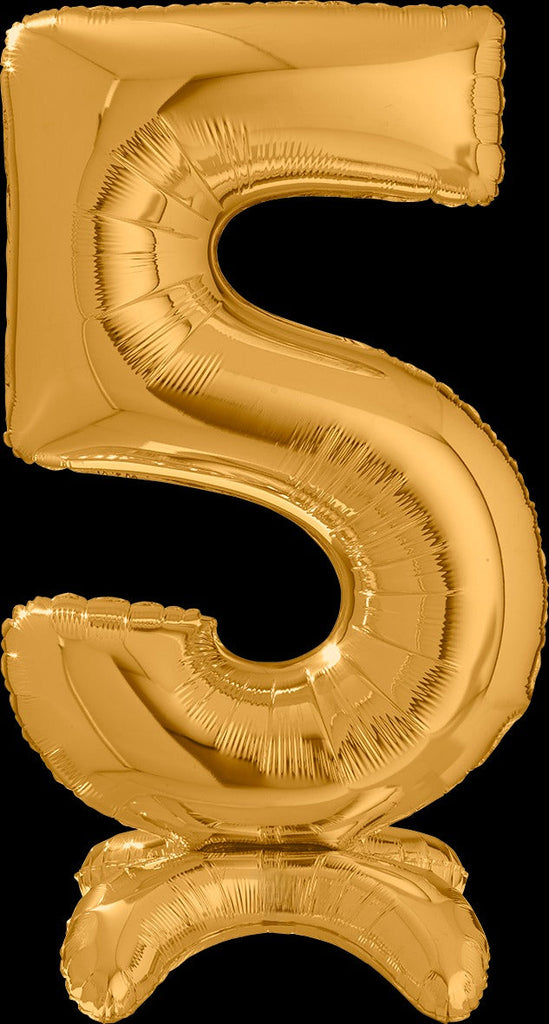25" Number Standup 5 Gold Foil Balloon