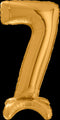 25" Number Standup 7 Gold Foil Balloon