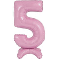 25" Number Standup 5 Pastel Pink Foil Balloon