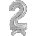 25" Number Standup 2 Silver Foil Balloon