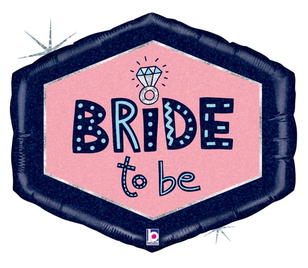 30" Foil Shape Holographic Bride To Be Foil Balloon