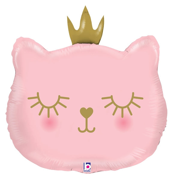 26" Foil Shape Cat Princess Foil Balloon