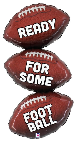 47" Foil Shape Football Trio Foil Balloons