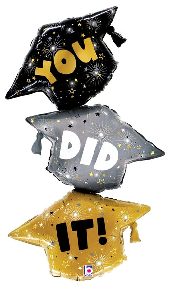38" Grad Cap Trio Foil Balloon