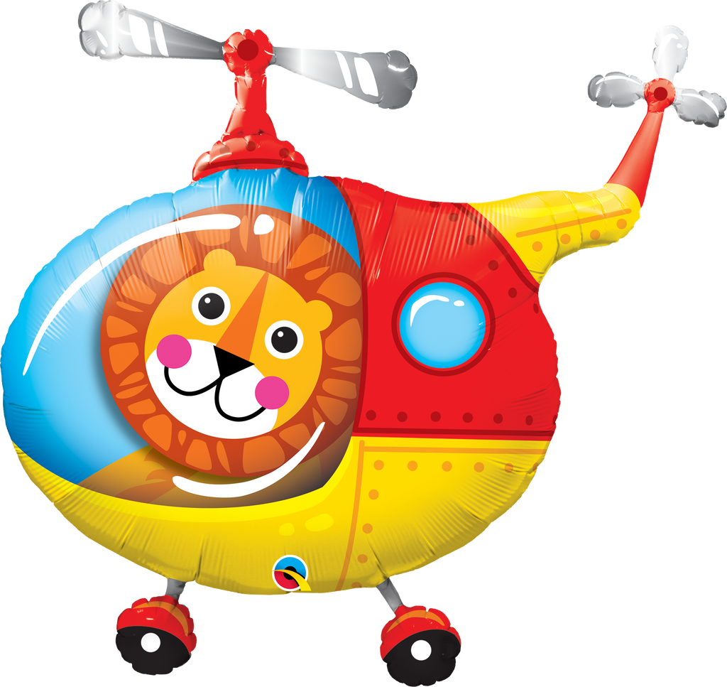 35" Shape Packaged Lion Helicopter Pilot Balloon