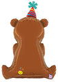 Not Inflated 34" Birthday Smiley Gift Bear Foil Balloon Manufactured By Betallic LLC St. Louis, MO