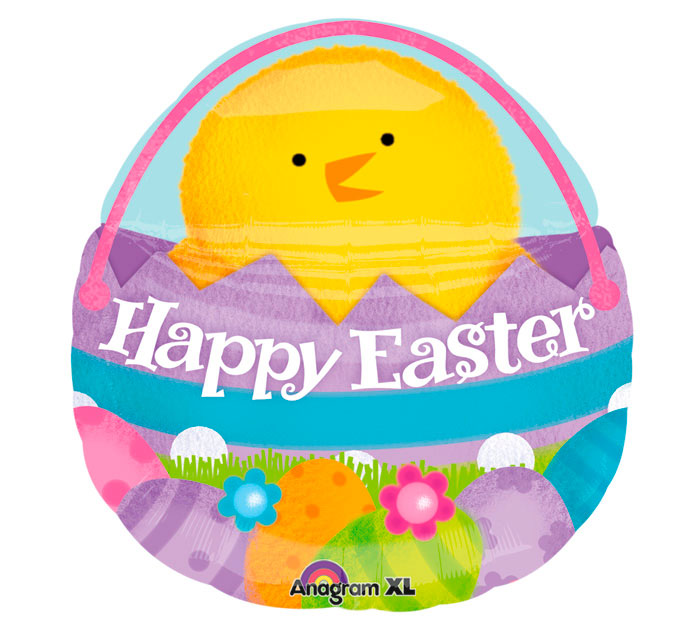 23" SuperShape Chick in Basket Balloon