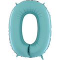 26" Midsize Foil Shape Balloon Number 0 Pastel Blue