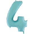 26" Midsize Foil Shape Balloon Number 4 Pastel Blue