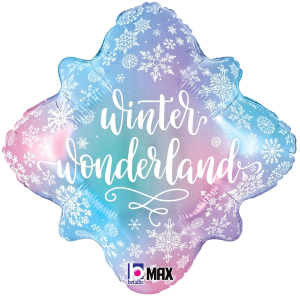 18" MAX Float Snowflake Wonderland Foil Balloon