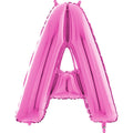 26" Midsize Letter Shape A Fuchsia Foil Balloon