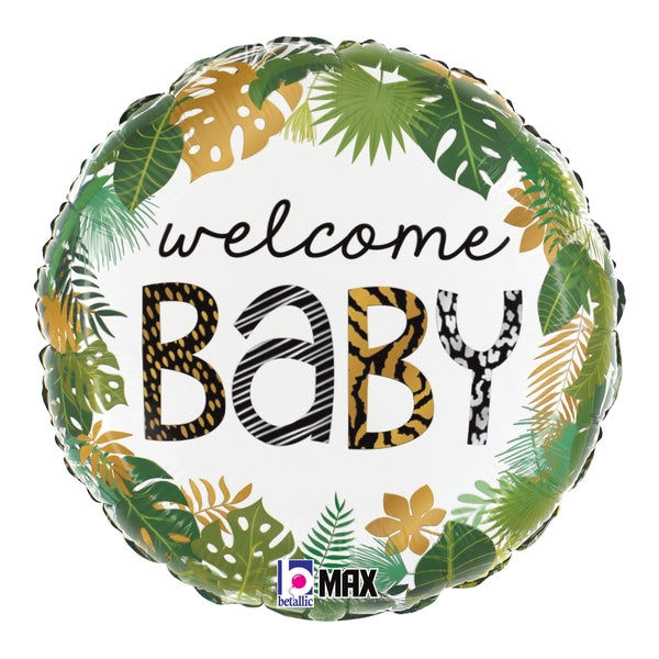 18" MAX Float Jungle Welcome Baby Foil Balloon