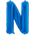 26" Midsize Letter Shape N Blue Foil Balloon