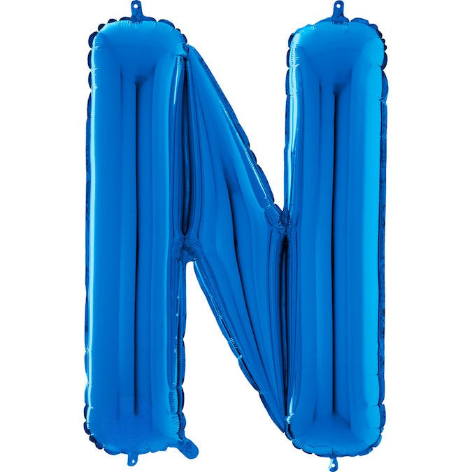 26" Midsize Letter Shape N Blue Foil Balloon