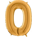 26" Midsize Letter Shape O Gold Foil Balloon