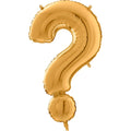 26" Symbol Question Mark Gold Foil Balloon
