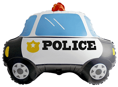 Uninflated 28 Inches Baby Police Foil Balloon Made by Flexmetal in Spain