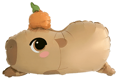 Uninflated 28 Inches Capibara Foil Balloon Made by Flexmetal in Spain