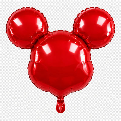 28″ Mickey Mouse Head Red Foil Balloon in the shape of a mouse head.
