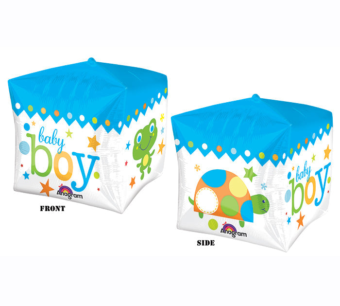 15" x 15" Cubez Sweet Baby Boy Block Balloon